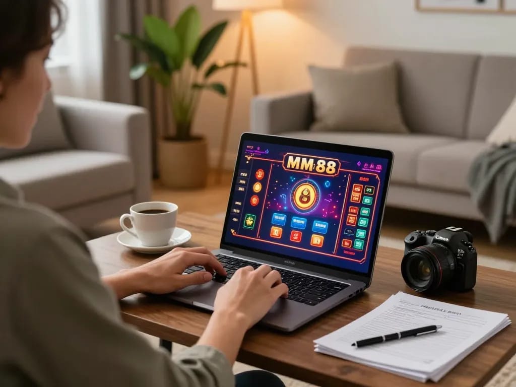 MM88 online gaming session showcasing strategic play and comfortable lifestyle elements.