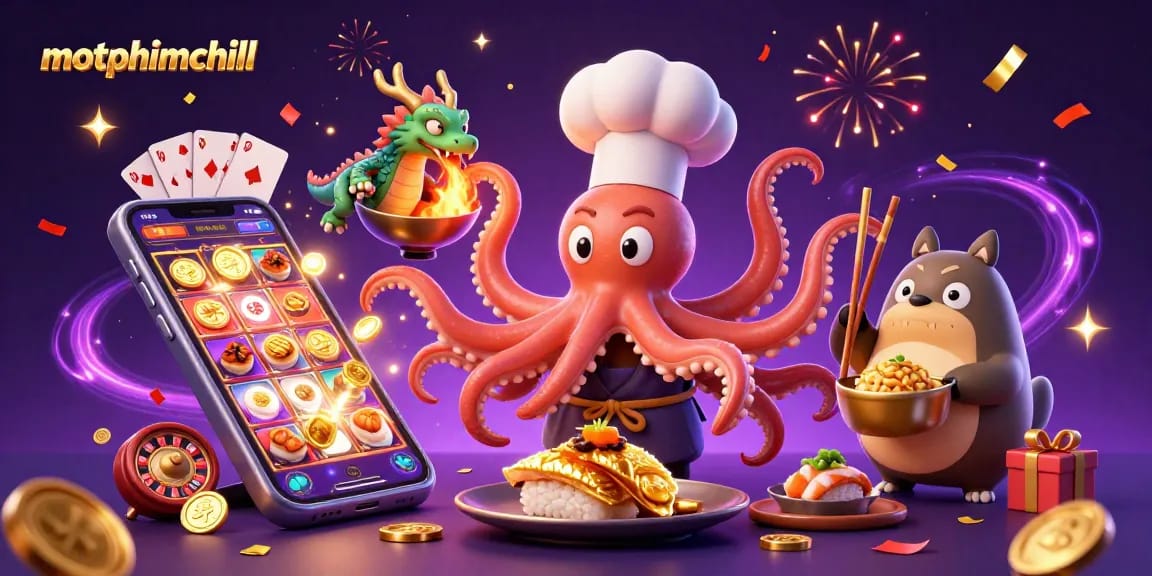 Experience the thrill of gaming at motphimchill with rich visuals of slot machines and vibrant characters.