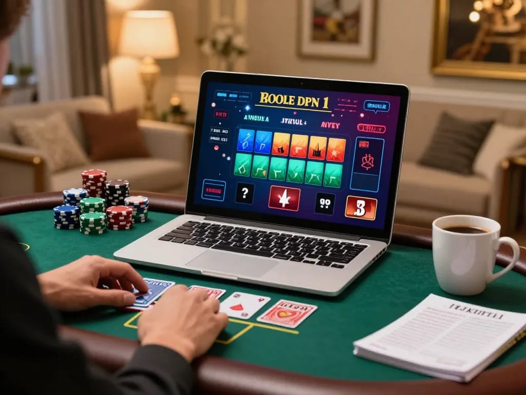 Person immersing in keonhacai live dealer blackjack, strategizing with notes and coffee.