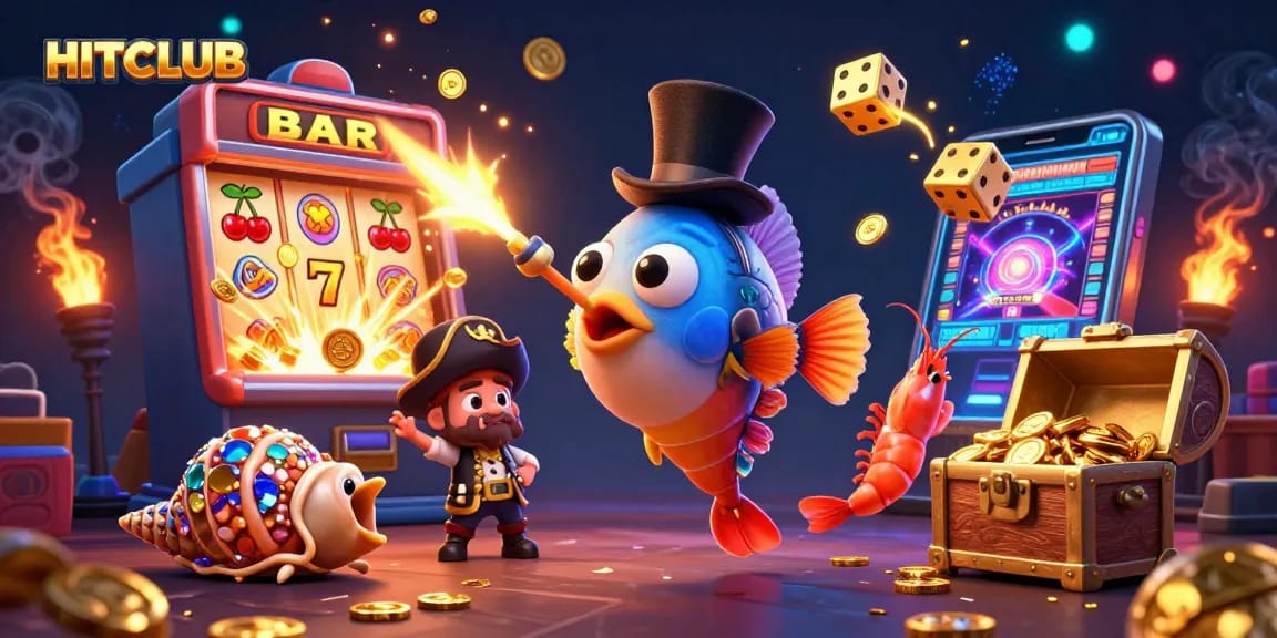 Engage with HITCLUB's vibrant slot games while enjoying your time in this colorful underwater scene.