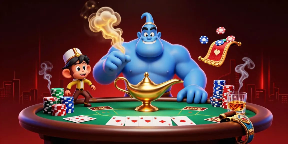 Experience thrilling poker action with HK88's vibrant illustrated casino scene.