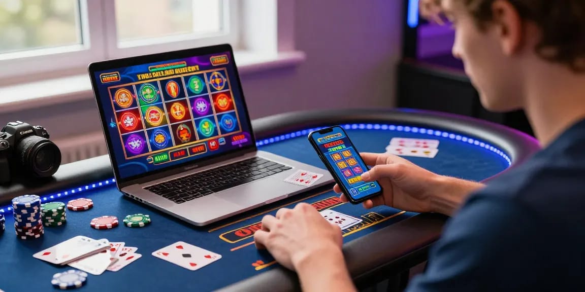 Experience thrilling gaming at credit card casinos with vibrant online elements and an engaging atmosphere.