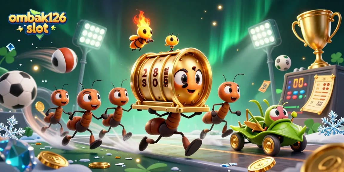 Melihat permainan menarik di ombak126 slot dengan adalah mesin slot emas yang diusung semut dan teman-teman kecilnya.