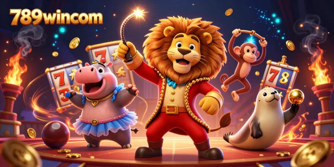 Experience thrilling gameplay with 789wincom, featuring 3D slot machines and cheerful cartoon characters.