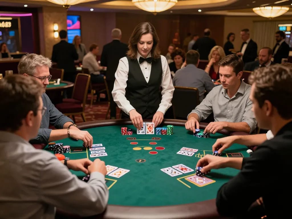 Experience strategic gambling with cm888 blackjack players focused on their winning hands
