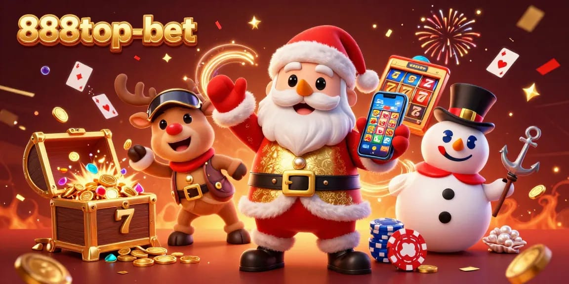Experience thrilling jackpots at 888top-bet with festive casino characters and vibrant gameplay elements