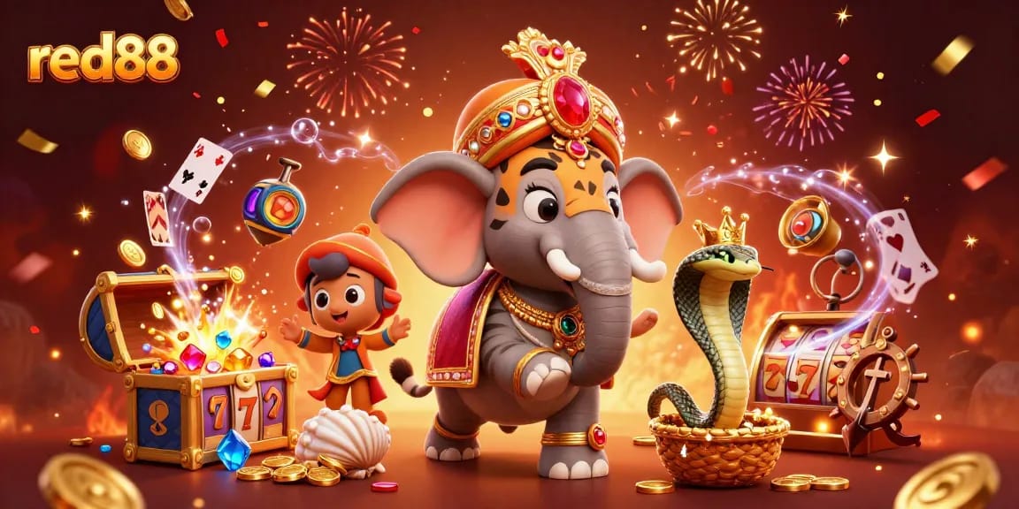 Engage with red88's exciting slots experience featuring a vibrant casino atmosphere.