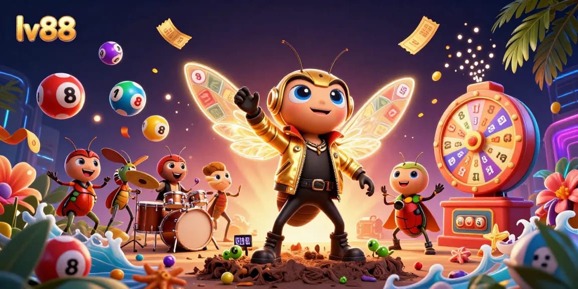 Engage with thrilling games at lv88, featuring vibrant lottery elements and energetic characters.