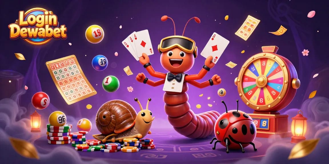 Experience the thrill of betting with Login Dewabet, featuring dynamic game elements and cheerful characters.
