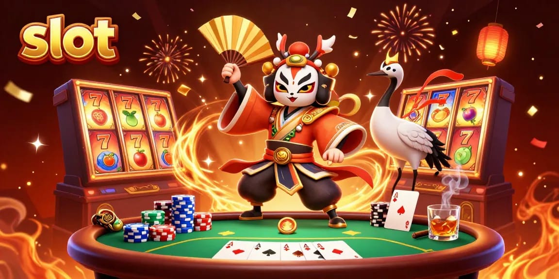 Spin slot reels featuring vibrant symbols in a dynamic 3D casino scene with engaging characters.