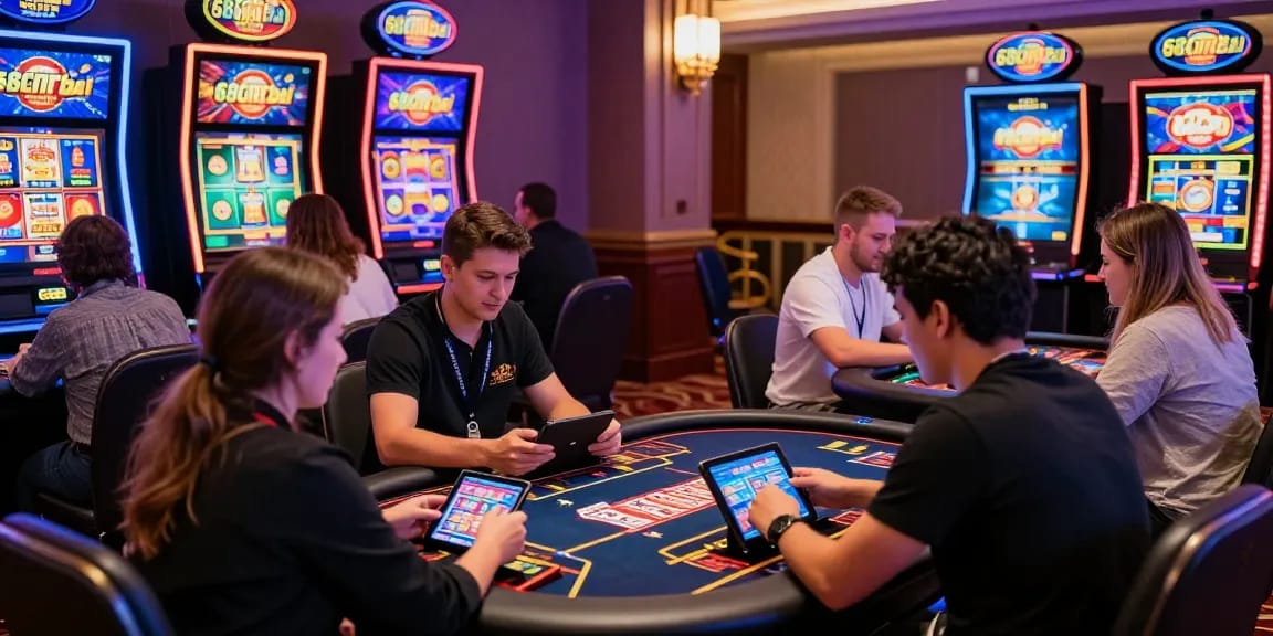 Players enjoying immersive 68gamebai online casino experience with vibrant graphics and gaming atmosphere.