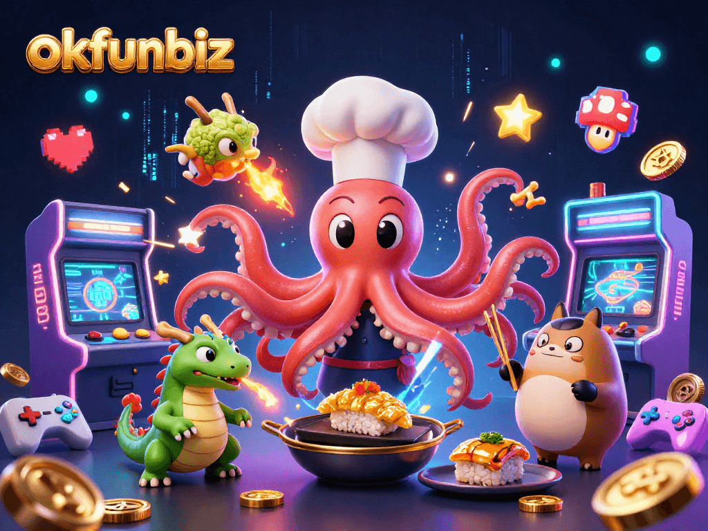 Engage in thrill and excitement with okfunbiz at this vibrant online casino scene.