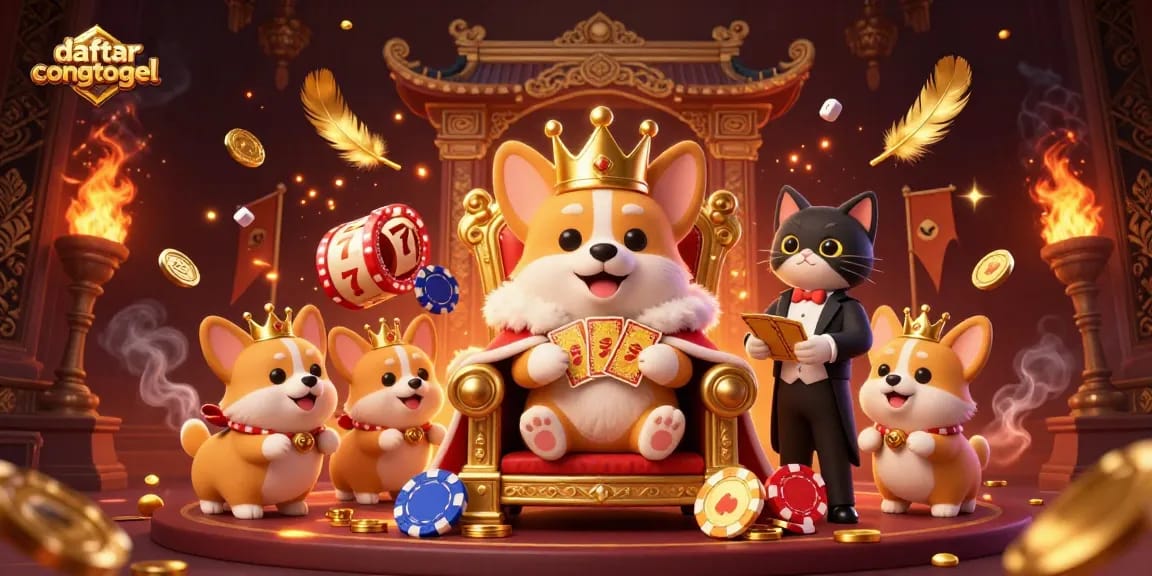 Engage in thrilling gameplay at daftarcongtogel with our unique animated casino illustration.