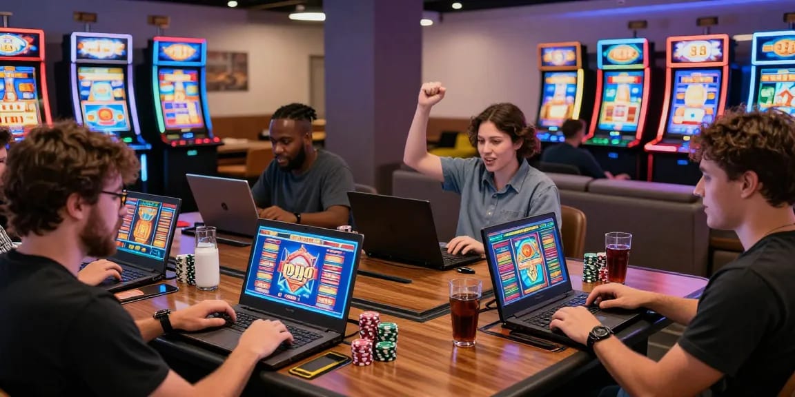 Players engaging in exciting slot88 games in a vibrant online casino.