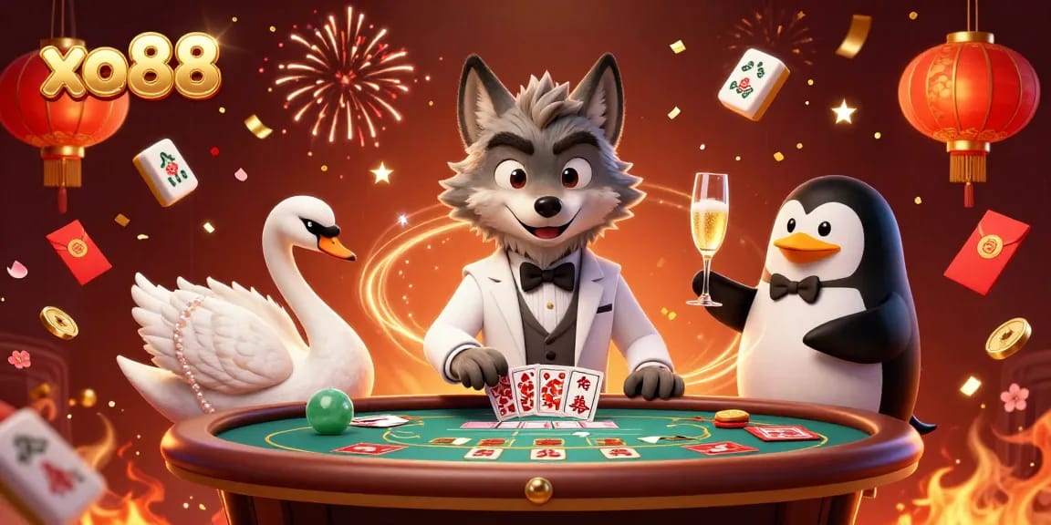 Experience the excitement of xo88 casino with engaging characters and vibrant elements in a lively atmosphere.