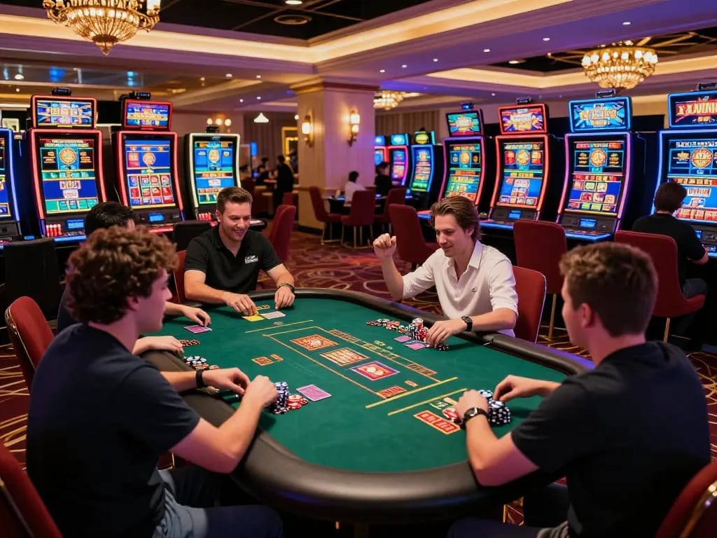 XX88 online casino with excited players enjoying immersive gaming experience.