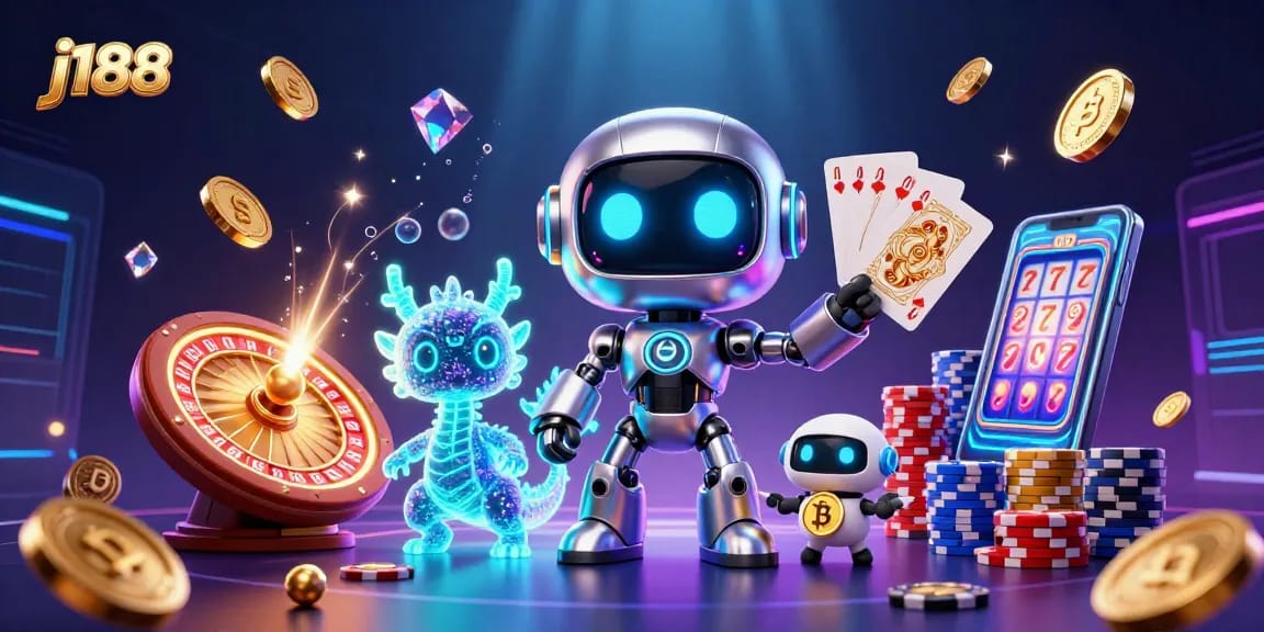 Join the fun with j188 as the cyberpunk robot wins big with golden coins and jackpots!