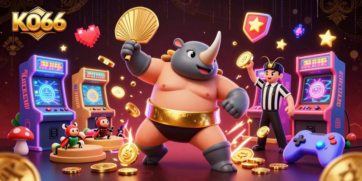 KO66 engages players with an exciting 3D casino experience featuring vibrant characters and dynamic gaming elements.
