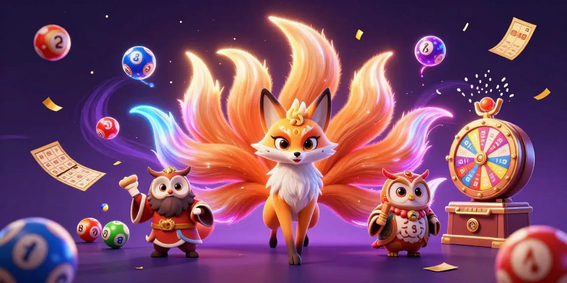 Engage with 11WIN's magical world of colorful lottery elements in vibrant 3D illustration.