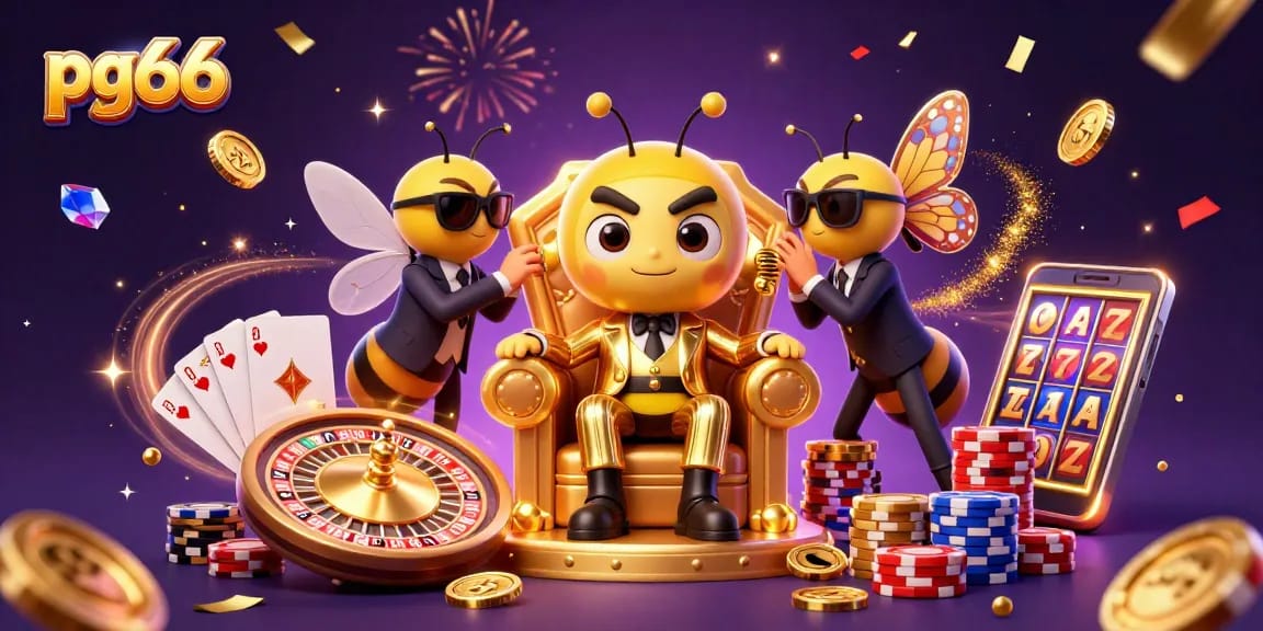 Spin the reels and win big with pg66 in a vibrant, action-packed casino scene.