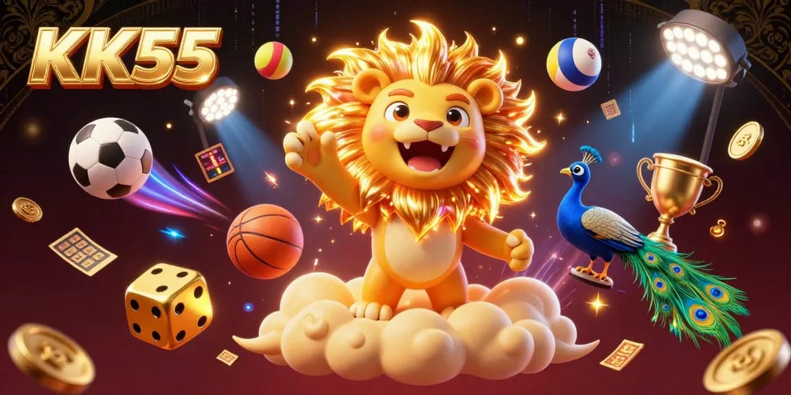Experience thrilling gameplay at KK55 with dazzling characters and vibrant casino elements.