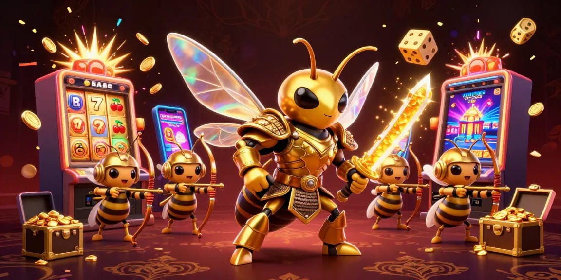 Experience thrilling gameplay at 123 B with vibrant slot machines and enchanting characters.