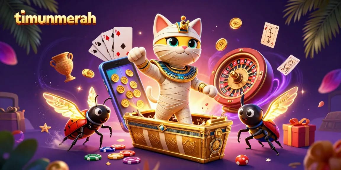 timunmerah membawa Anda ke permainan slot yang penuh kegembiraan dengan mumi dan scarab bersinar.
