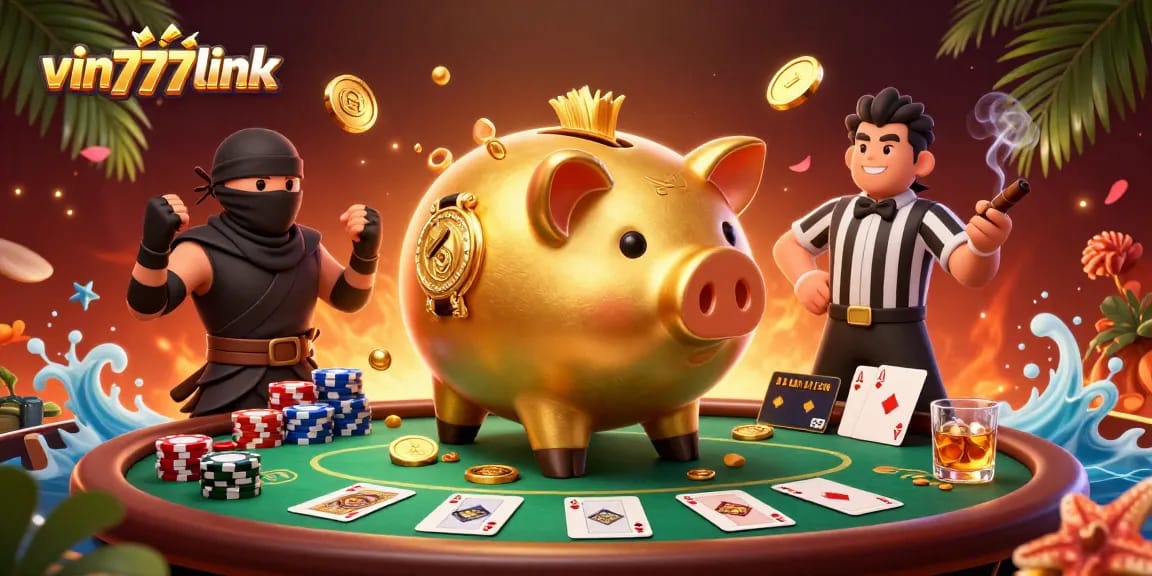 Experience the thrill of gaming with vin777link's dynamic online casino action featuring lively characters.