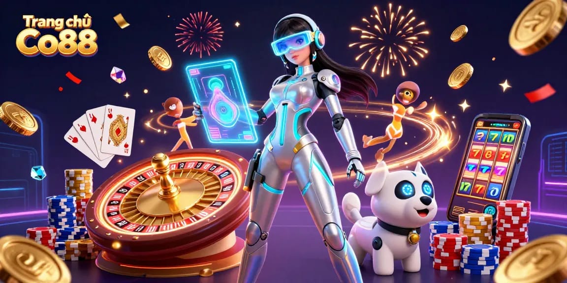 Engage in thrilling gameplay at Trang chủ Co88 with vibrant 3D digital casino elements enhancing the experience.