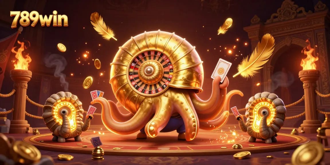 Engage in thrilling games at 789wiin with an ancient nautilus roulette and glowing companions.