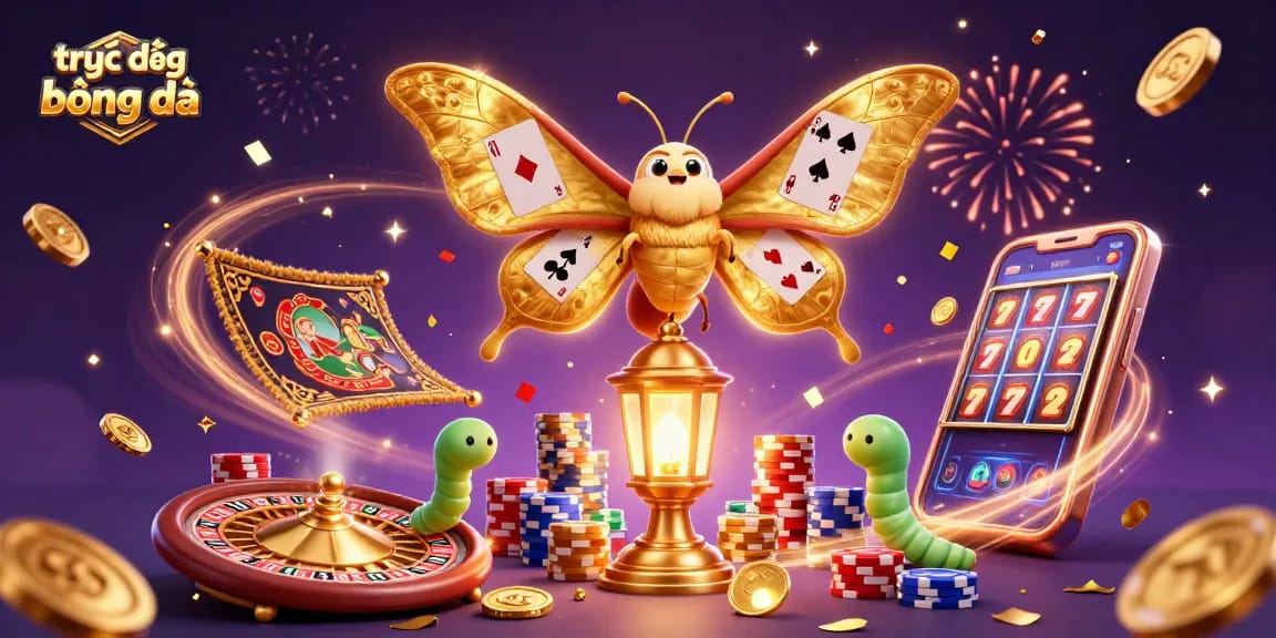 Experience trực tiếp bóng đá with thrilling casino motifs, featuring vibrant elements and iconic symbols.