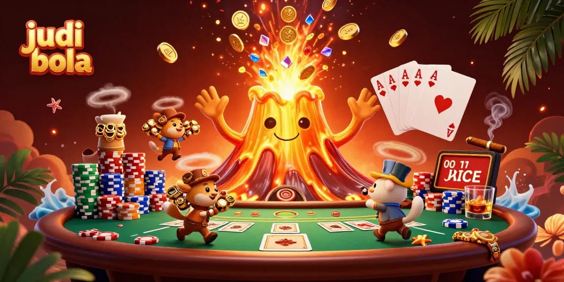 Experience judi bola excitement at this vibrant 3D illustration, showcasing thrilling betting elements.