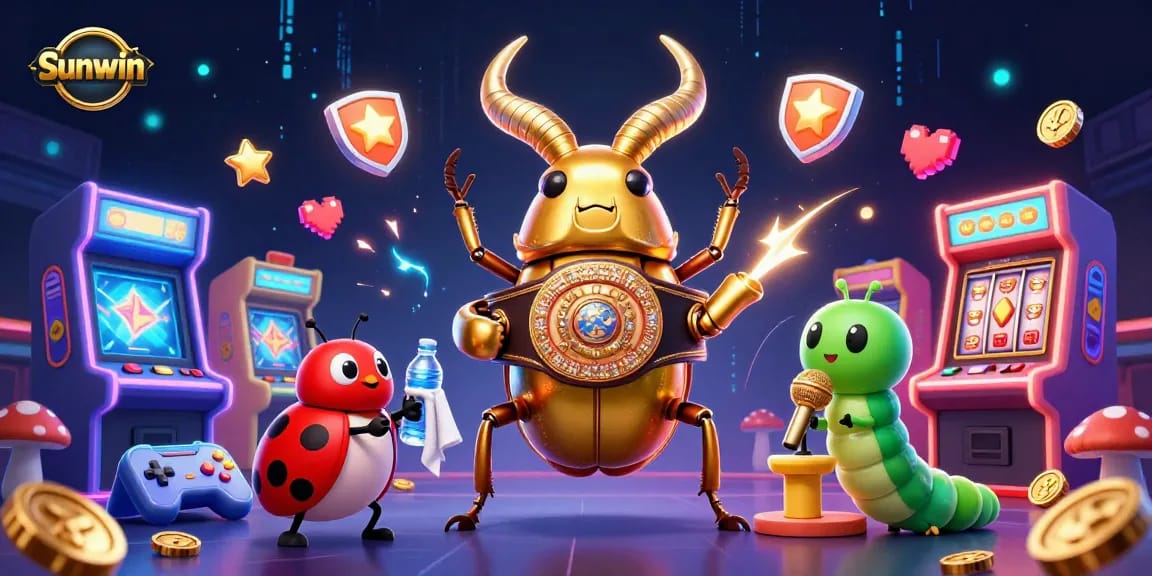 Engage in thrilling gaming with Sunwin's vibrant casino characters and dynamic slot elements.