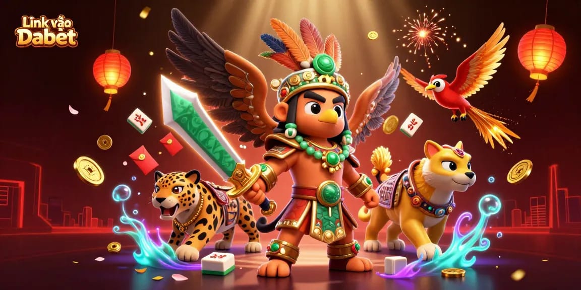 Experience great luck and excitement with Link vào Dabet featuring dynamic casino elements and characters.