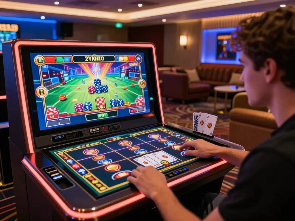Experience MM88 with vibrant online casino gaming setup featuring stylish interface and colorful elements.