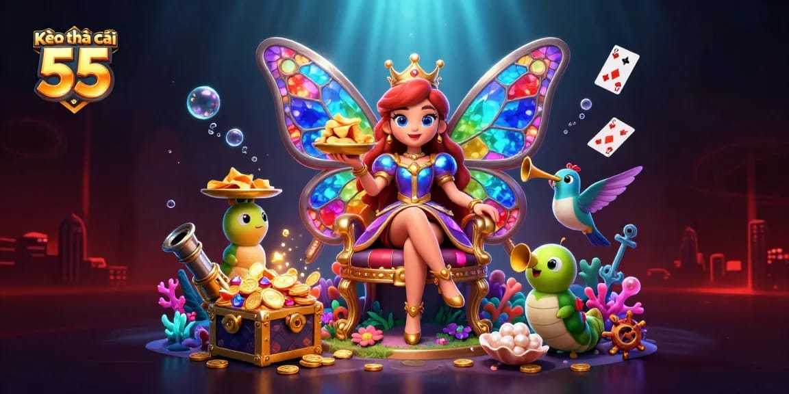 Kèo nhà cái 55 offers thrilling sports betting action with a colorful enchanted atmosphere.