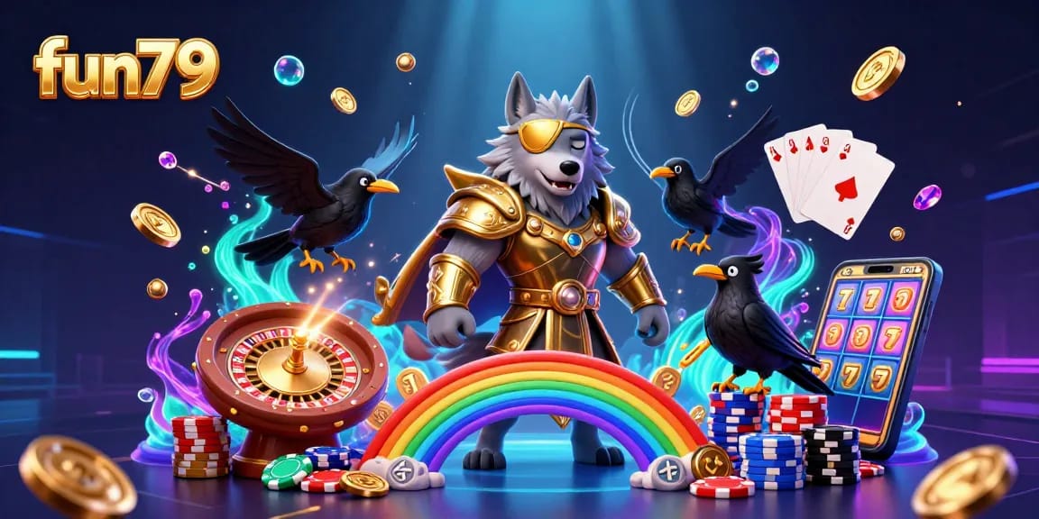 Experience fun79's magical gaming universe with Norse mythology-inspired characters and dynamic casino elements.