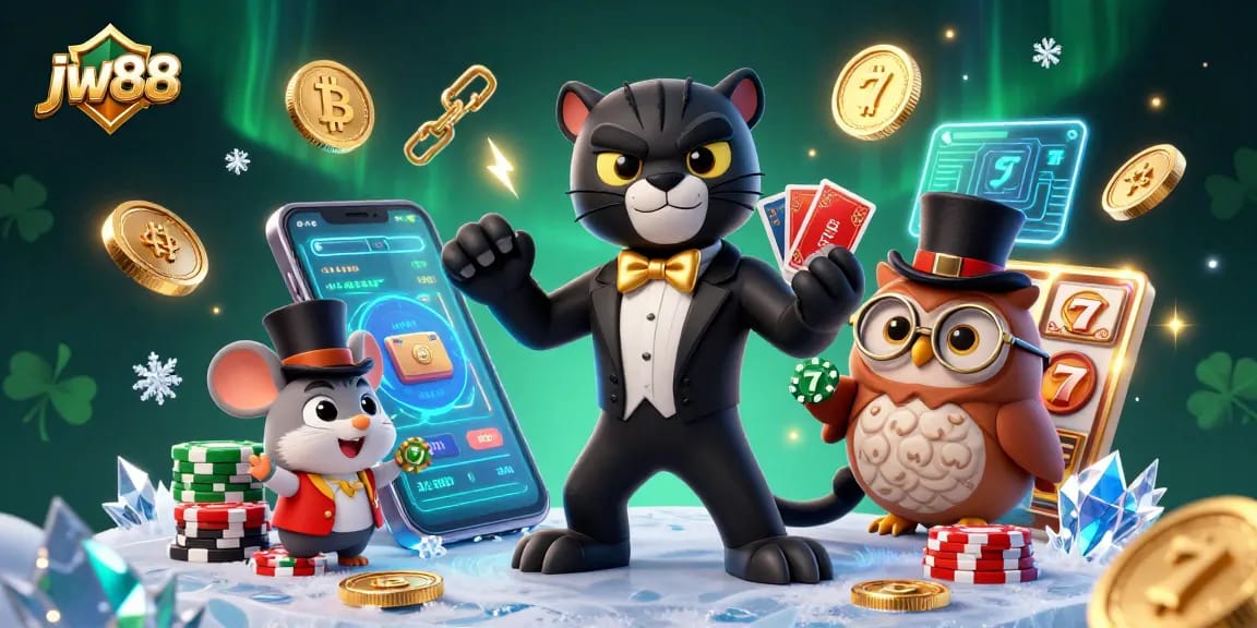 Experience thrilling gameplay at jw88 with a stylish black panther dealer and rich casino elements.