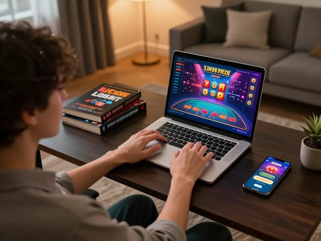 Player engaged in online gaming at SC88 Com, showcasing a comfortable setup with live dealer interface.