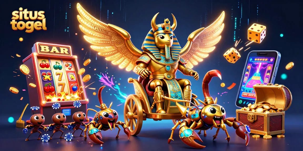 Experience the thrill of situs togel with vibrant 3D illustrated casino characters and jackpot excitement.