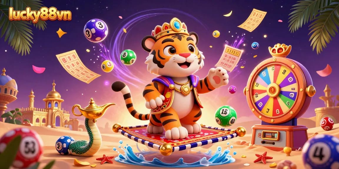 Experience thrilling moments at lucky88vn with vibrant casino elements and enchanting characters.