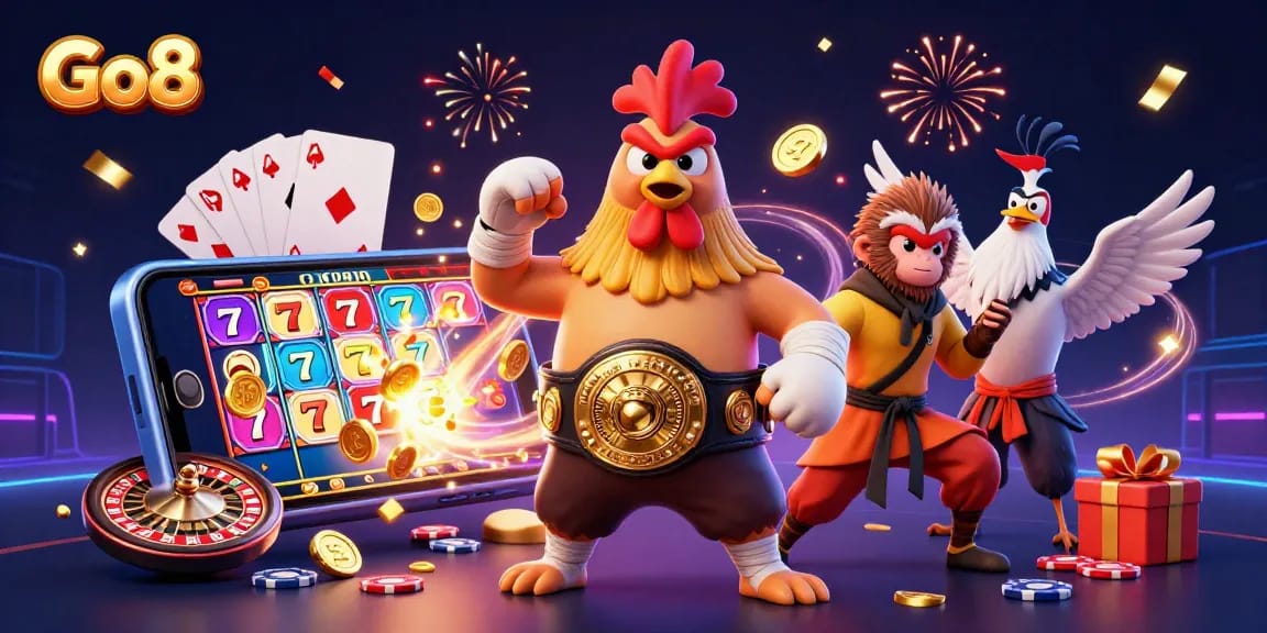 Experience the thrill of Go8 with engaging games, dynamic characters, and fun gambling features.