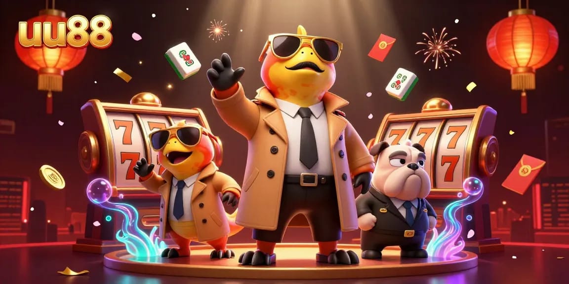 Join the fun at uu88 with raptors disguising for a VIP casino experience amid vibrant gaming elements.