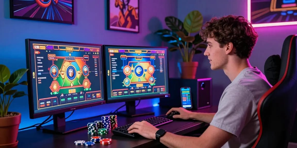 Engaging scene featuring สล็อต เครดิตฟรี วอ ล เล็ ท gameplay with vibrant colors and modern gaming setup