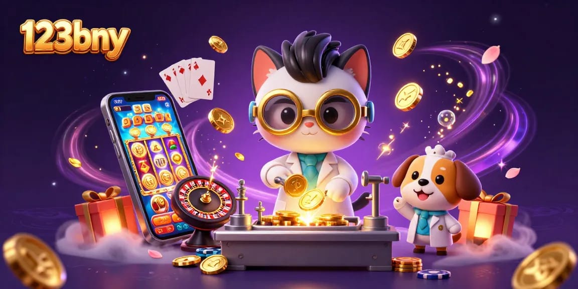 Spin the reels and win big with 123bny's exciting gold-themed slot adventure!