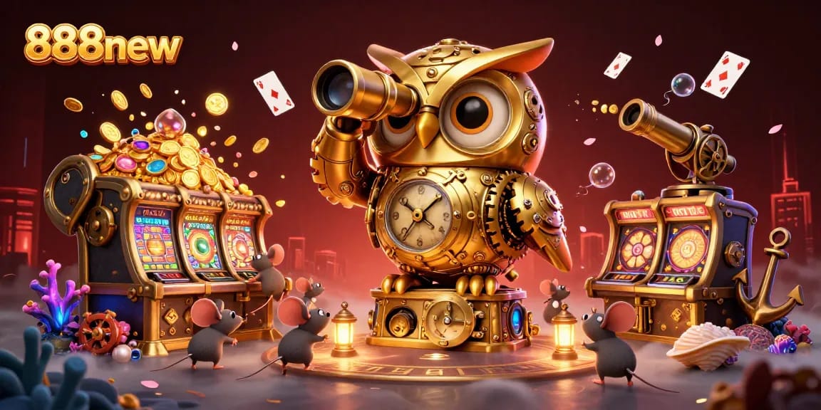 Experience thrilling wins at 888new's vibrant casino with colorful 3D artwork and exciting game elements.