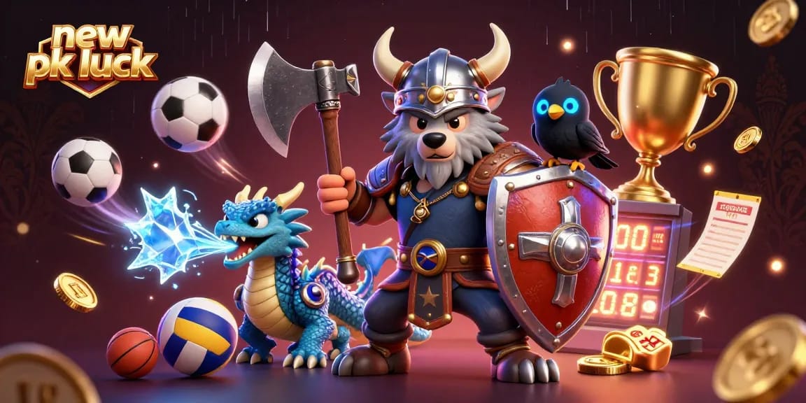 Experience thrilling wins at new pk luck, featuring dynamic gaming elements and vibrant characters.