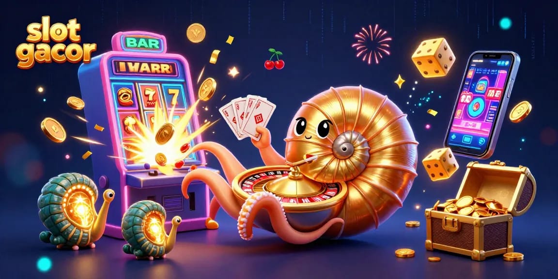 Experience the excitement of slot gacor with vibrant characters and dynamic casino elements.