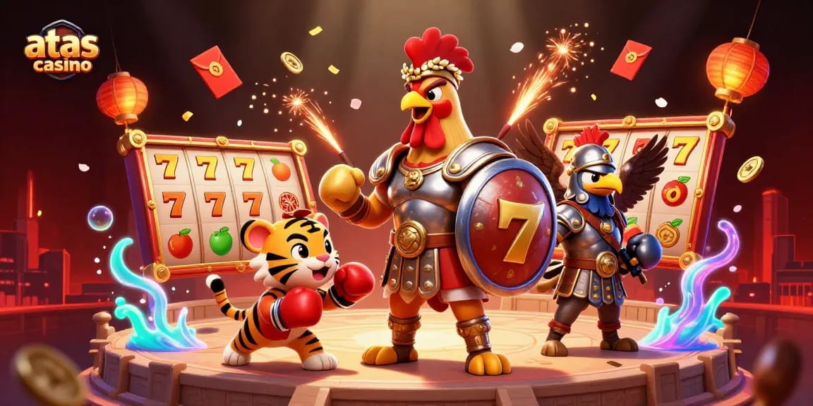 Engage in the excitement of atas casino with dynamic gaming elements and colorful characters.