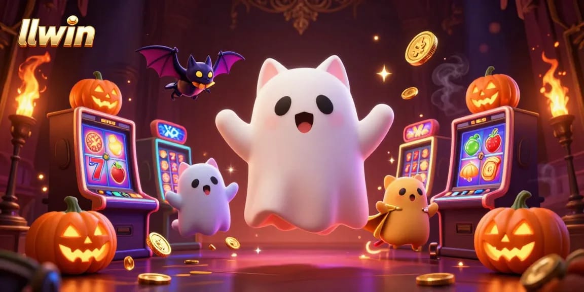 Experience thrilling slot adventures with the llwin ghost cat navigating a haunted casino